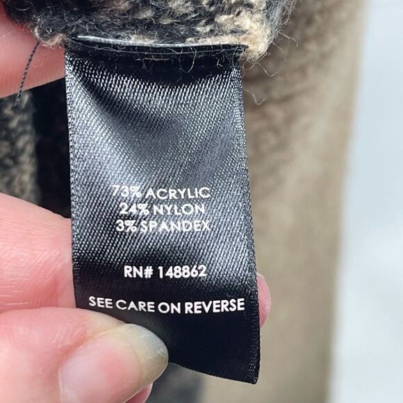 Torrid Womens Cardigan Sweater Longline Acrylic Stretch Sweater Brown Black 2 2X - Picture 5 of 13